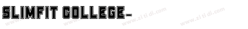 Slimfit College字体转换